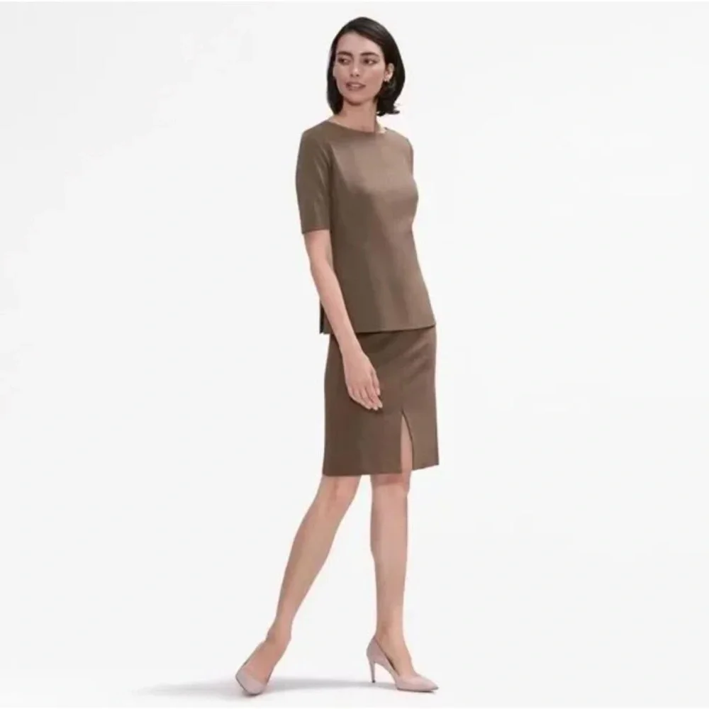 M.M. Lafleur Greenpoint Skirt in Oak Brown Sz 8 - Picture 1 of 5